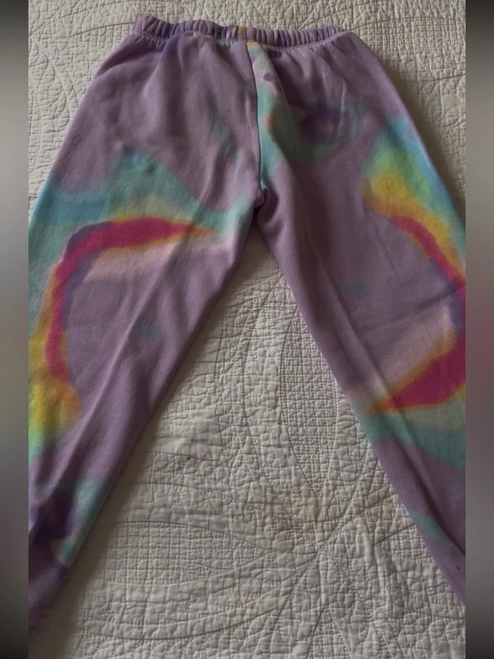 Justice Pastel Tie-Dye Shorts with White Drawstring